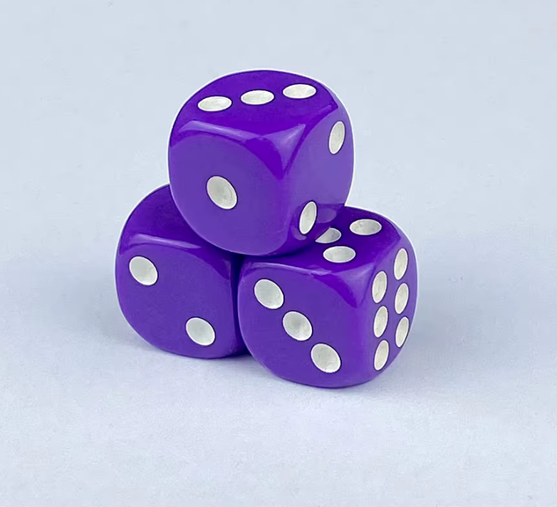 Dé Violet Opaque Classique