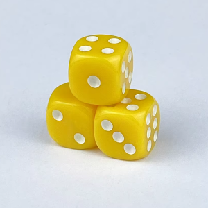Dé jaune Opaque classique