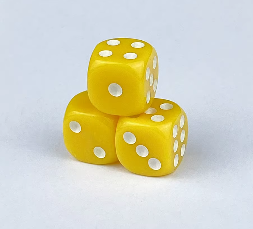 Dé jaune Opaque classique