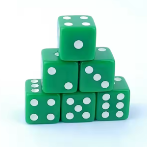 Dé vert opaque classique